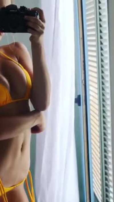Recording herself