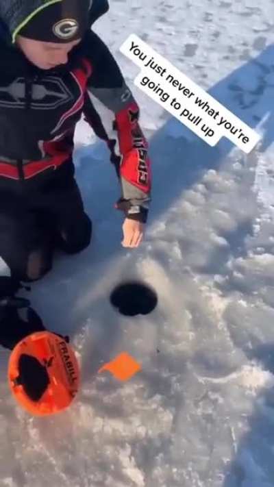 Fishing in a icehole