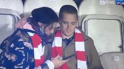 When he took his girlfriend to the game)