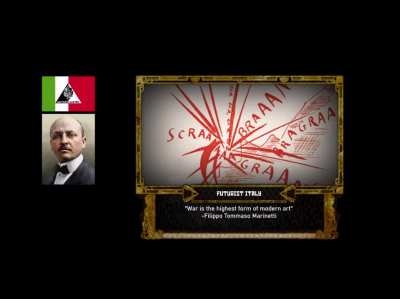 When father of futurism go to destroy old world
