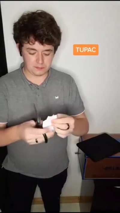 Tupac cut from paper in less than a minute.