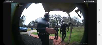 Police making unlawful entry. Neighbor asked us to share this.
