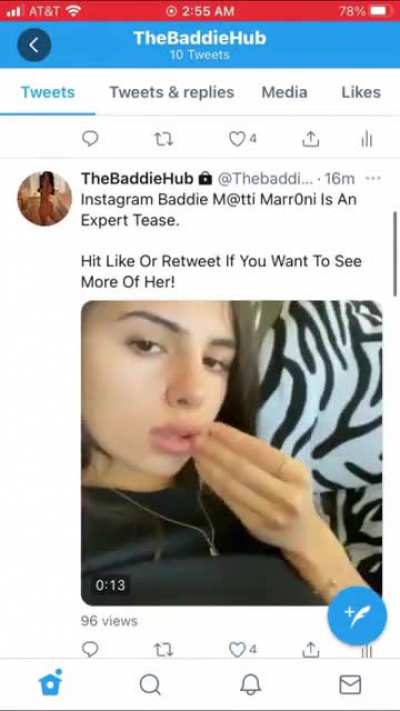 Instagram Baddie M@tti Marr0ni Loves Playing In The Shower! Twitt<wbr>er:th<wbr>ebadd<wbr>iehub