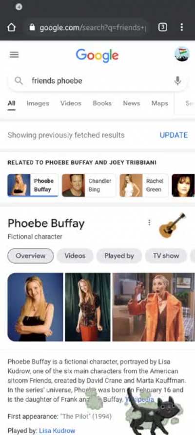 So cool when you google Friends characters.