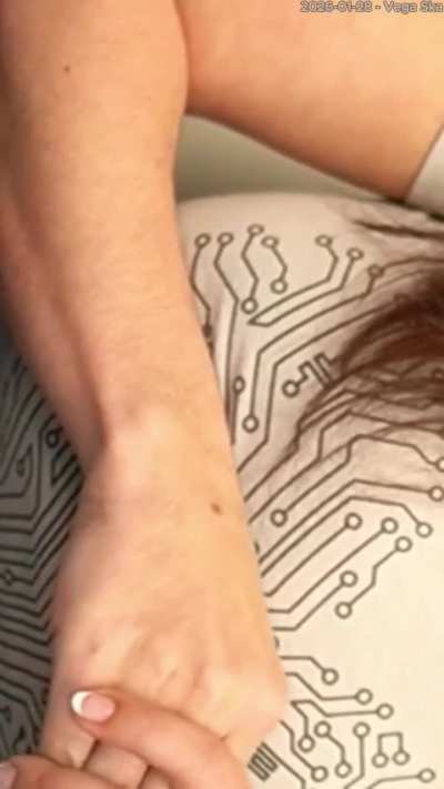 2026-01-28 Trisha Hershberger's quick nipple squeeze (a closer look)