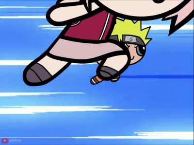 NARUTO SHIPPUDEN IN POWERPUFFGIRLS INTRO (OC)