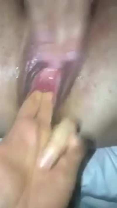 Part 2, my soaked & cream pied pussy gets fingered and I finger myself to eat it up. Audio version in comments.