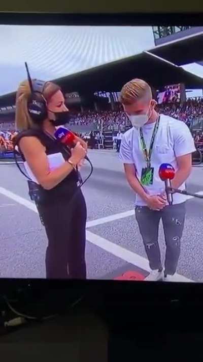 Can't blame her ... he is good at keeping the ball off the net.