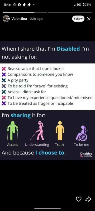 You are not disabled,you are lazy and over weight