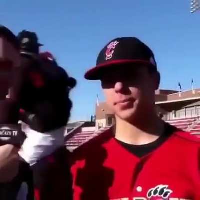 The Cincinnati Bearcats Baseball team has mastered the art of the post game interview troll (no sound)
