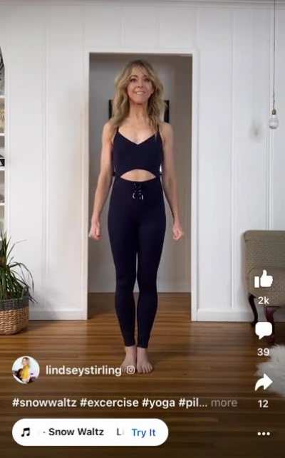 Lindsey exercising