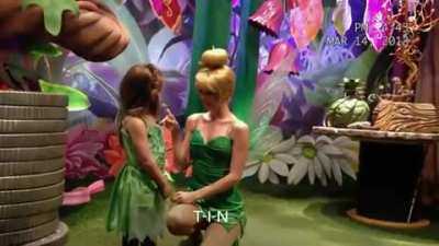 Deaf girl meeting Tinkerbell