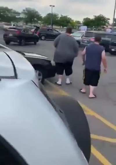 Parking lot mayhem...