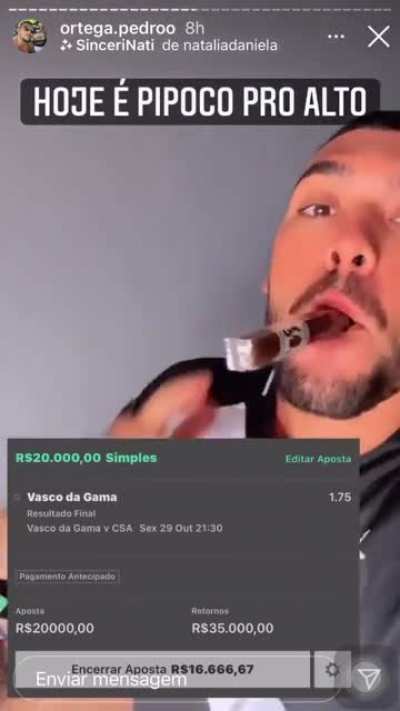 20 conto hoje no vasco