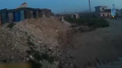 GoPro footage from HTS assault on regime positions in N. Hama. 21st of March, 2017