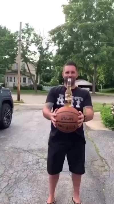 Let’s do the bottle in the ball challenge!