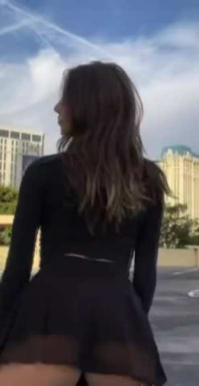 TikToker Karli Mergenthaler seducing with her moves