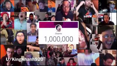 Everybody when Charmx hit a million subscribers
