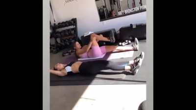 Working out with Maddie