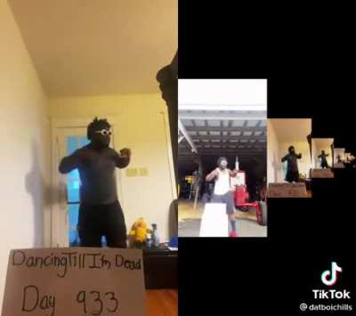 My man has been dancing for 933 days now!!!