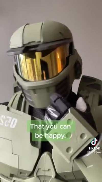 Master Chief delivering a wholesome message