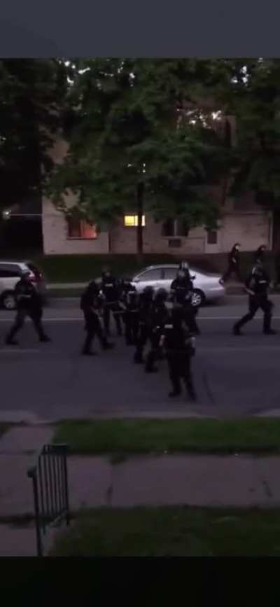 “National guard and MPD shooting paint canisters at us on our own front porch”.