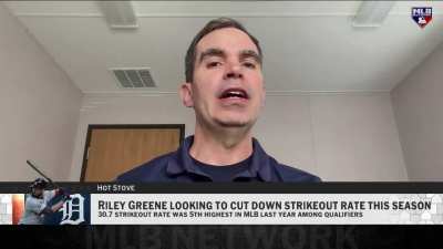 [MLB Network] Riley Greene went into the offseason looking to change his mentality at the plate after striking out 201 times last season. Jason Beck shares more on Greene's approach on #MLBNHotStove.