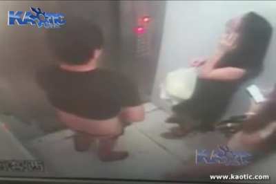Dude decides to masturbate infront of people in an elevator...just why?