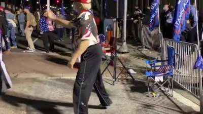 Trump supporters dancing to Rage Against The Machine at a rally