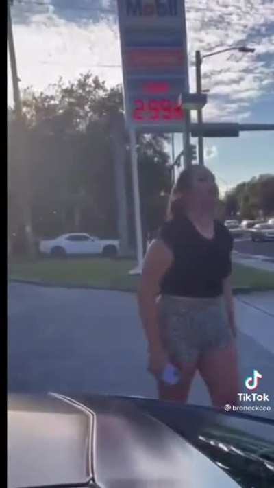 Remember this lady? She was telling the truth, idiot side swiped her and almost ran over a bicyclist.