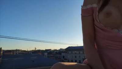 Riding on the rooftop