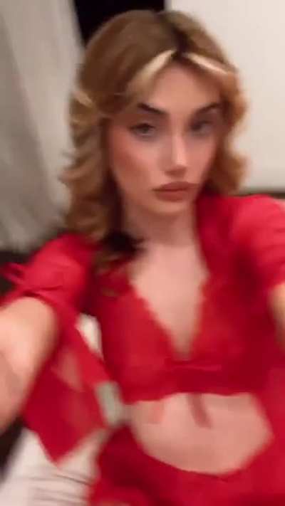 In red