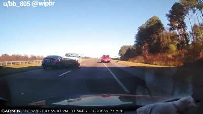 OC a pickup going the wrong way hits another car at speed