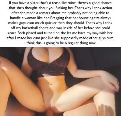 Teasing sister gets what she really wanted. 