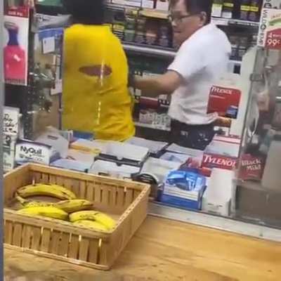 Shouldn't have tried to fight a cashier