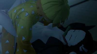 Nezuko and Zenitsu , final scene<wbr>(slay<wbr>erm8) [ Kimetsu no Yaiba ]