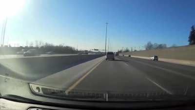 Tire comes out of nowhere