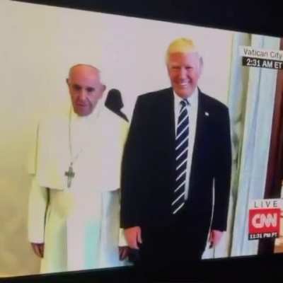 WCGW if I try to hold the Pope’s hand