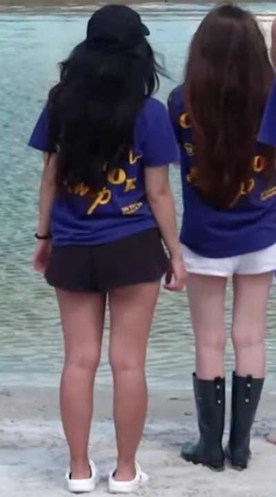 Rae in shorts