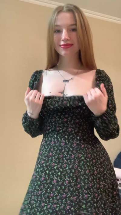 Cute (naughty) girl in dress [OC]