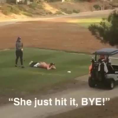 White girls golfing