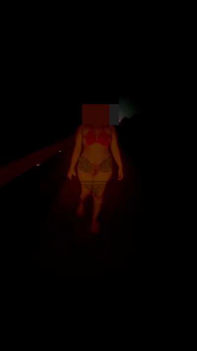 Bikini dare accepted.. on the way to the beach night