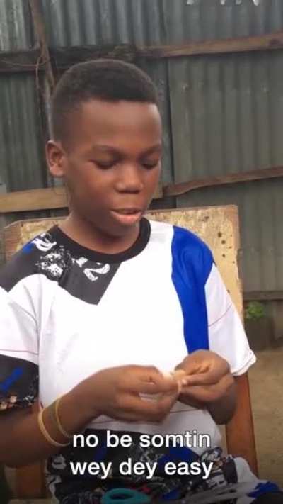 A 14-year-old Nigerian boy, Praise Kelechi made the Iron Man suit using just paper