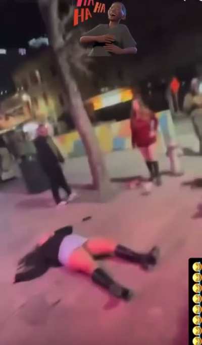 Dam she got falcon punched