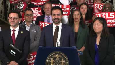 Zohran Mamdani: “DoorDash had underpaid more than 260K delivery workers across New York City. Today, after years of corporate greed and impunity, we are holding DoorDash to account. I am proud to announce that DoorDash will pay more than $131M, the larges