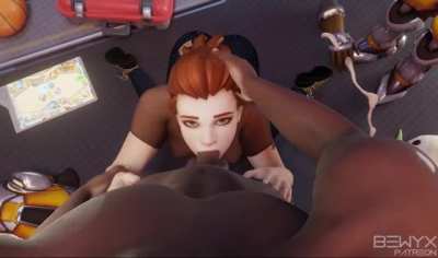 Brigitte deepthroat blowjob (Bewyx) [Overwatch]