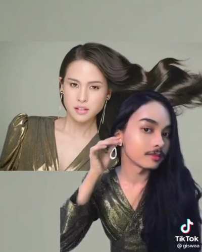 Imitating his idol