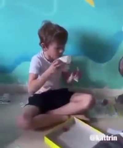 Good girl brings a cup of water