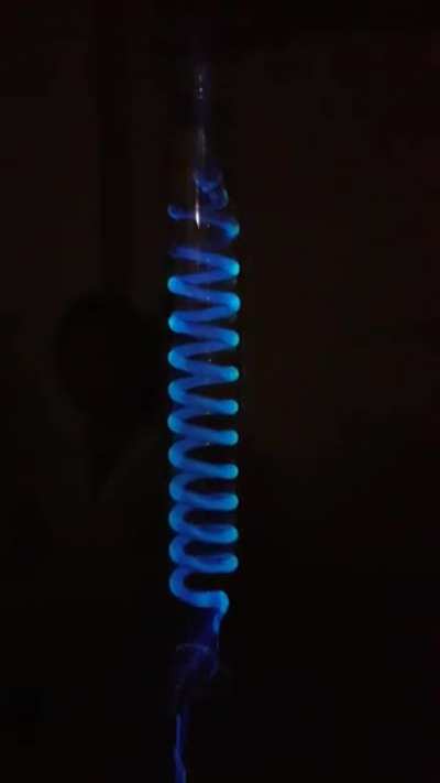 Reaction with Luminol, which was synthesized in one of my organic chemistry classes