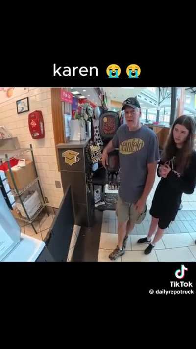 Old man attempts to fight a recording delivery person at Chick-fil-a